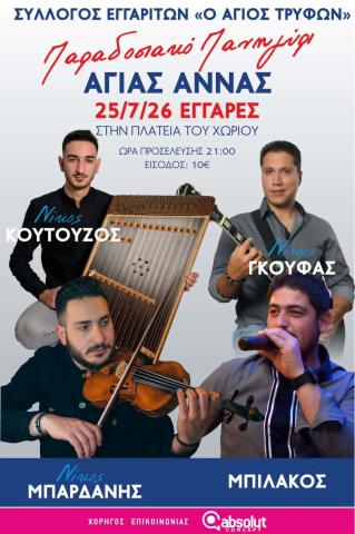 Πανηγύρι Αγίας Άννας στις Έγγαρες