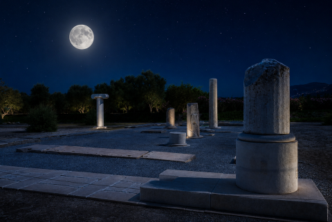 Στα Ύρια με πανσέληνο